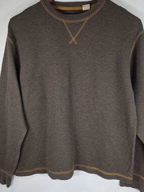 🆕️ RedHead Brand Co Men's Green Waffle Knit Long Sleeve Shirt